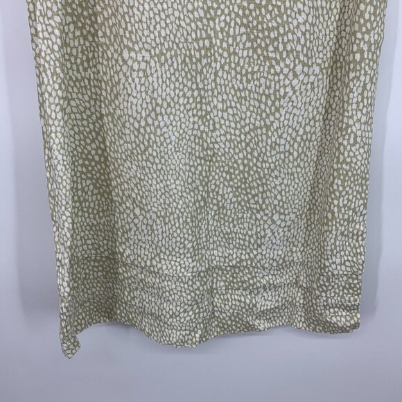 Nicole Miller Dress Linen Blend V Neck Short Sleeve Pleated NWT - Picture 6 of 10